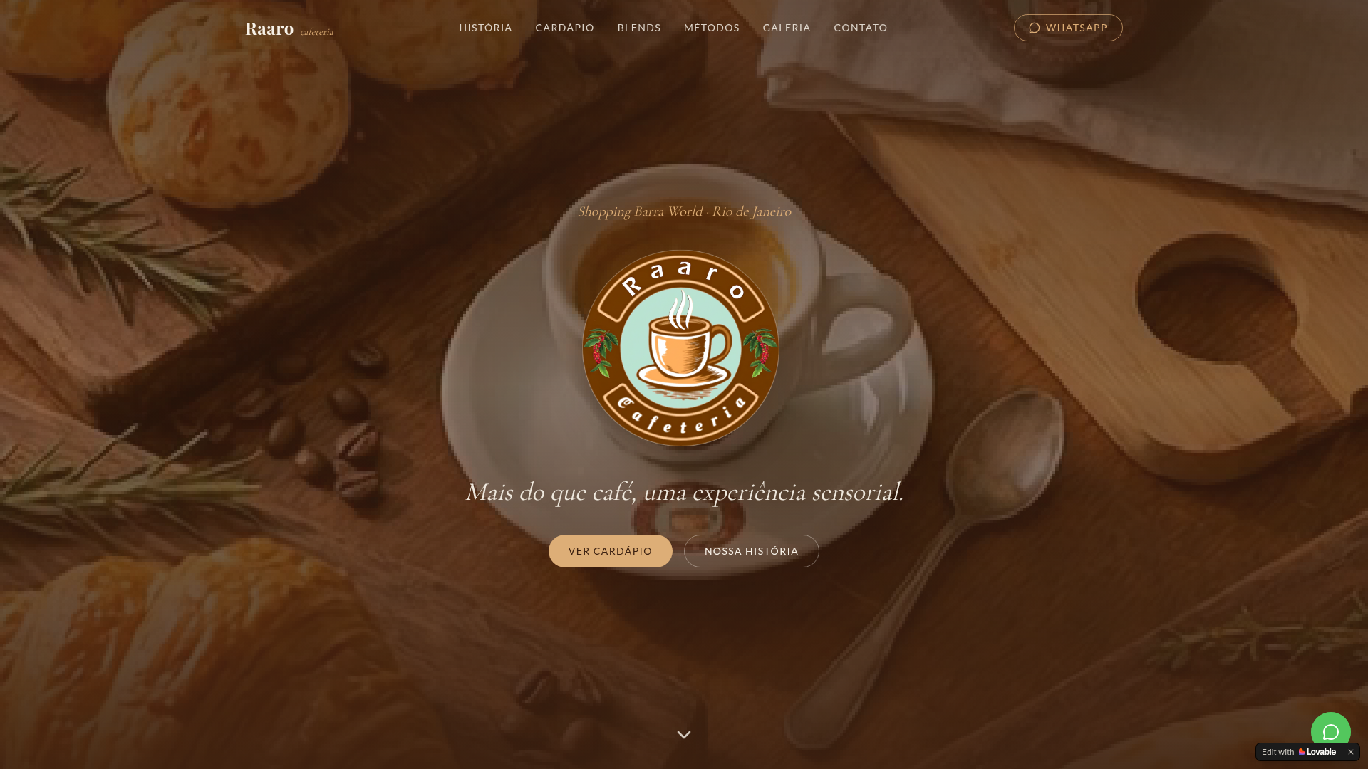 Raaro Cafeteria — Site